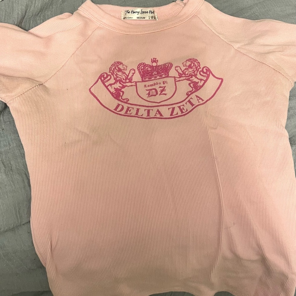 Delta Zeta Pink Baby Tee
